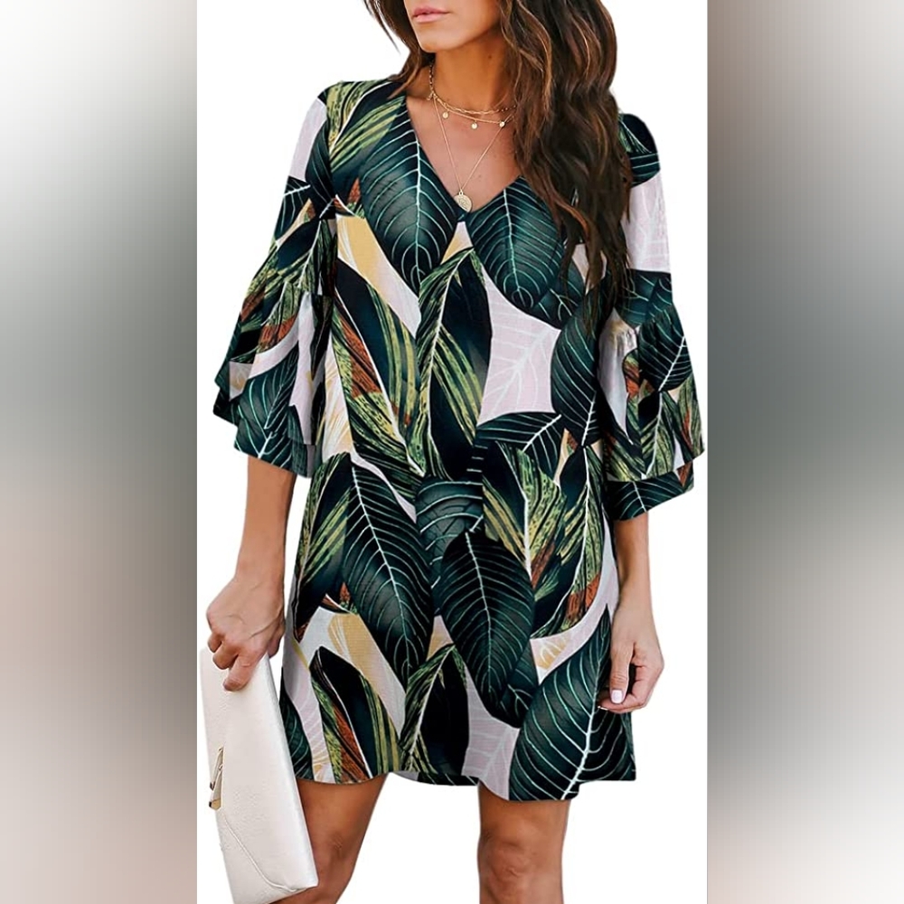 Malibu Barbie NWT Belongsci Tropical Shift Dress Sz XL